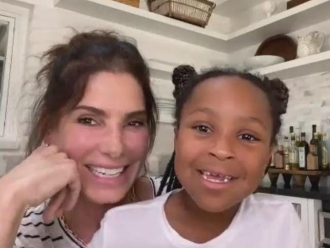 Sandra Bullock and her daughter Laila. Picture: Instagram