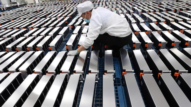 A lithium ion battery factory in China.