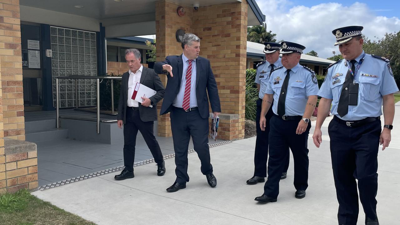 Police Minister Mark Ryan visiting Hervey Bay Police Station on Tuesday to discuss the plans for a new facility.