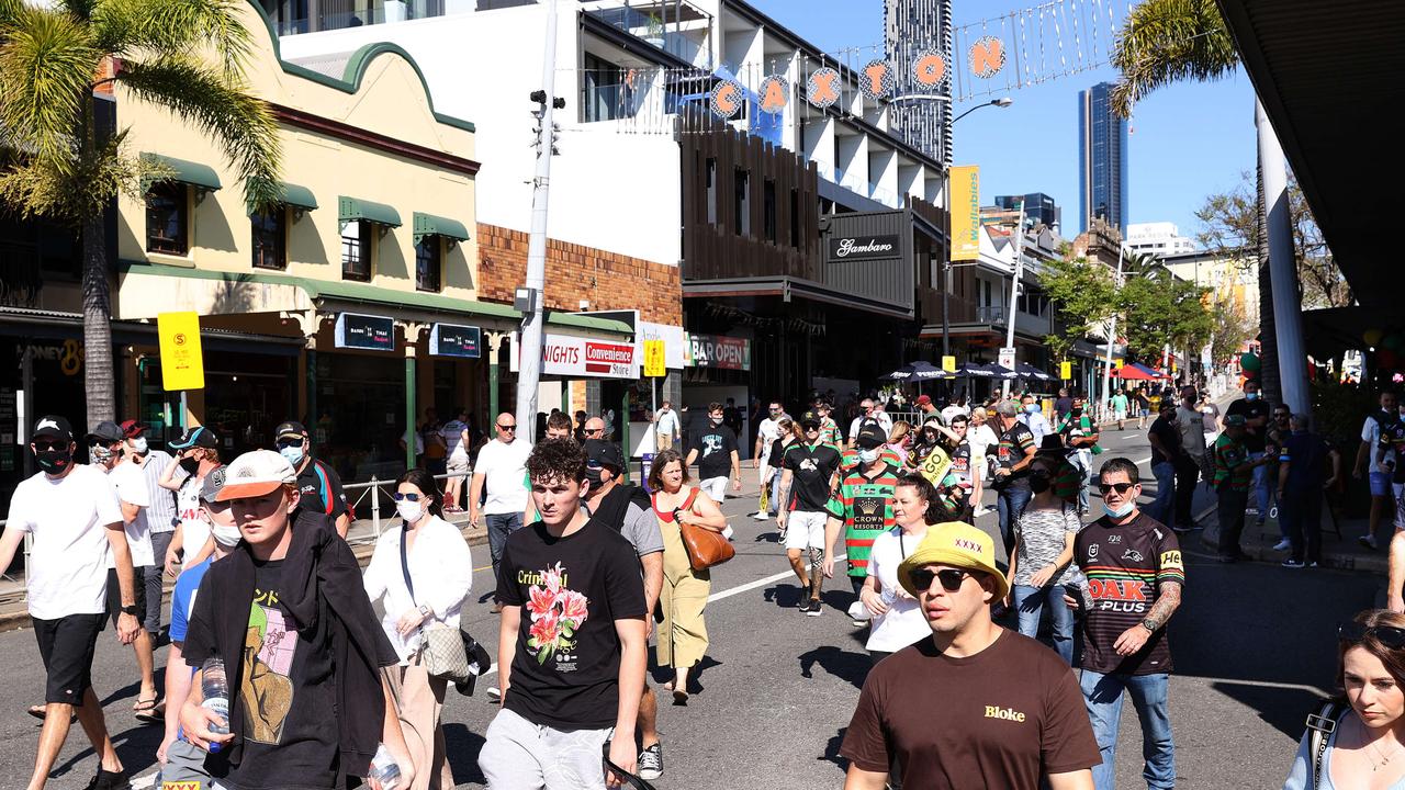 Caxton Street will be heaving this weekend. Picture: Liam Kidston