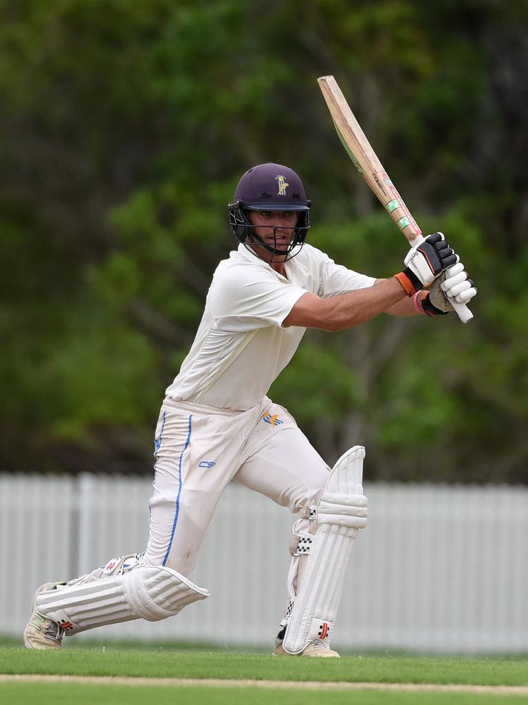 Queensland Premier Cricket - Gold Coast Dolphins vs. Wynnum-Manly at Bill Pippen Oval, Robina. Dolphins batsman Jack Hargreaves. (Photo/Steve Holland)