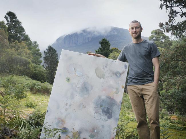 Adrian Bradbury’s honours project was inspired by his track work on kunanyi/Mt Wellington. Picture: MATHEW FARRELL