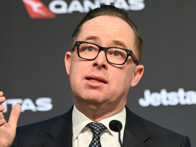 SYDNEY, AUSTRALIA - NewsWire Photos MAY 20, 2021.QANTAS CEO Alan Joyce holds a market update into the airlines current positioning and future plans. Picture: NCA NewsWire / Jeremy Piper