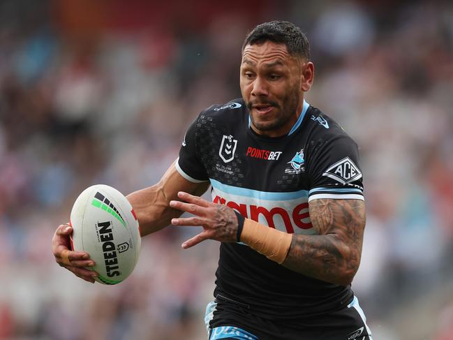 Jesse Ramien is set to be named to play in the Shark’s semi-final clash against the Cowboys, but they will be sweating on his fitness. Picture: Getty Images