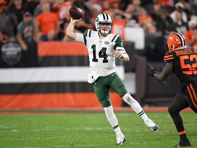 Sam Darnold had another tough outing for the Jets. Picture: AFP