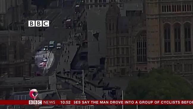 CCTV footage of London Parliament crash