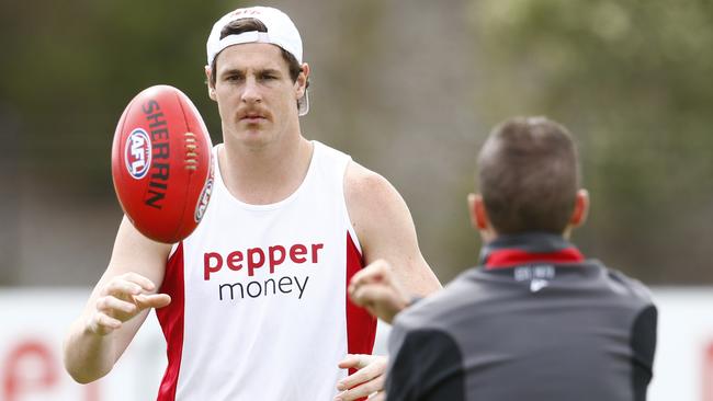 St Kilda training at Seaford. Jake Carlisle . Pic: Michael Klein