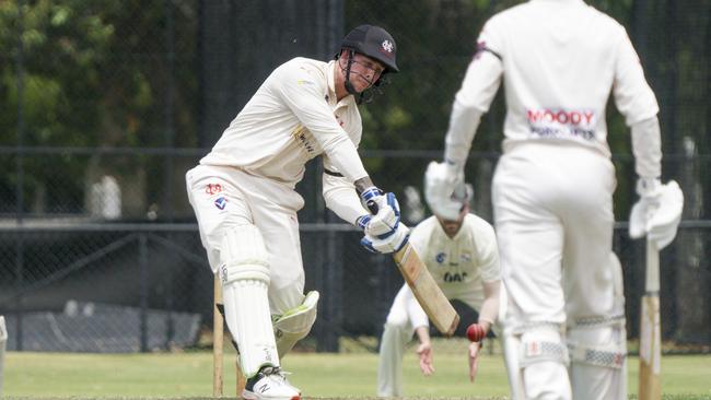 Victorian Sub District cricket : Oakleigh v Moorabbin. Moorabbin batter Luke Ashen.  Picture: Valeriu Campan