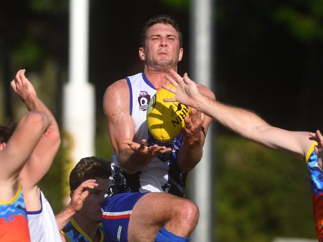 Townsville mens AFL game between Northern Beaches Suns and Thuringowa Bulldogs at Riverway. Bulldogs Joel Newman. Picture: Evan Morgan