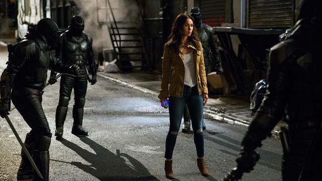 Fox prepares to throw down with some ninjas in Teenage Mutant Ninja Turtles: Out of the Shadows — she loves the adrenaline and chaos of making action movies (Paramount Pictures)
