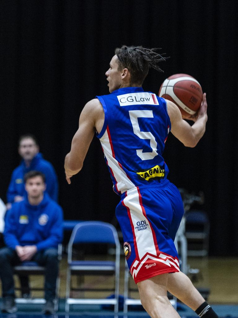 Bailey Nwanevu in action for the Toowoomba Mountaineers. Picture: Kevin Farmer