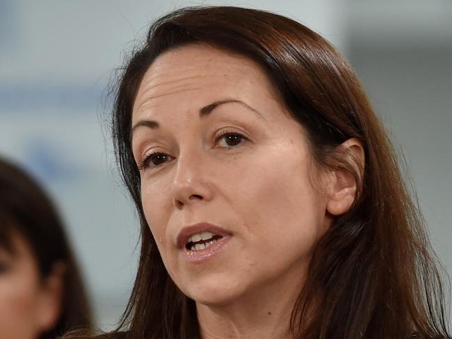 MELBOURNE, AUSTRALIA - NewsWire Photos OCTOBER 20TH, 2022: The Minister for Emergency Services, Jaclyn Symes, speaks at the State Control Centre, East Melbourne. Picture: NCA NewsWire / Nicki Connolly