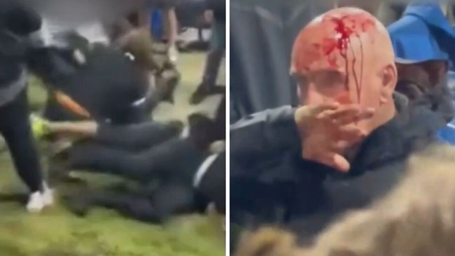 A brawl broke out at the Tigers game in Campbelltown.