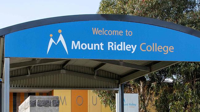 Mount Ridley College, Craigieburn, is a new Covid19 exposure site during Melbournes fourth lockdown. Picture: Mark Stewart