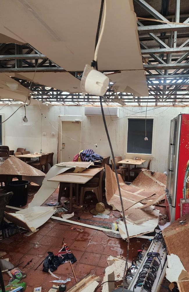 Damage caused to the Pardoo Roadhouse in Western Australia after it was smashed by category five Tropical Cyclone Ilsa. Picture: Facebook