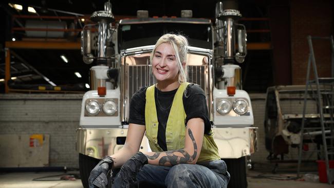 Wales Truck Repairs apprentice Danyelle Burhner welcomed the move to get more women into trades. Picture: Tim Hunter.