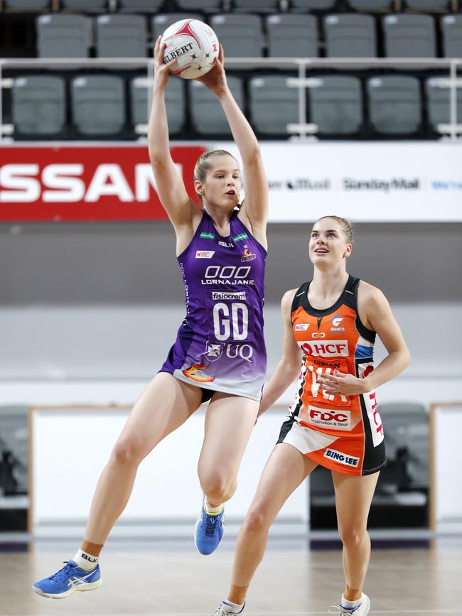 Tara Hinchliffe in action against the Giants last weekend.