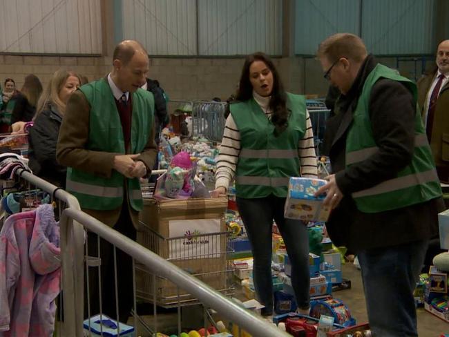 Prince Edward visits Christmas volunteers in NI