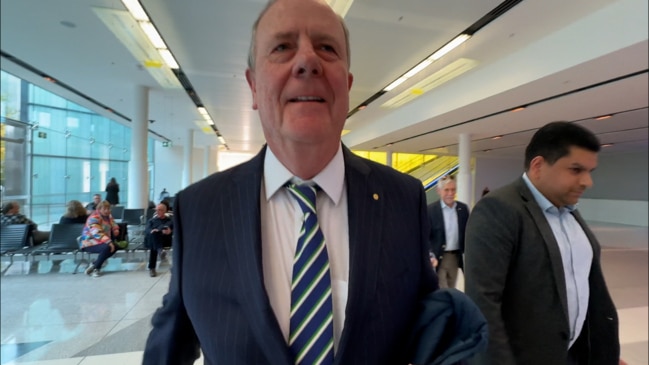 WATCH: Moment Peter Costello pushes journalist