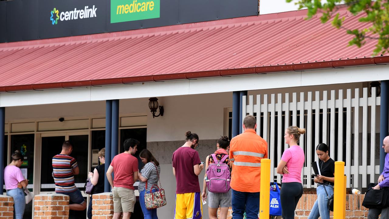 Centrelink queues have plummeted as Queensland records a record number of job vacancies. Picture: AAP Image/Dan Peled