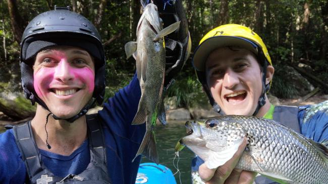 Stuart Brown with kayaking mate Mitch Nissen. Picture: Supplied