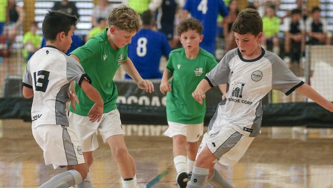 Carina FC V Flow Football Academy at the Gold Coast International Futsal Championships  at Carrara.Picture: Glenn Campbell