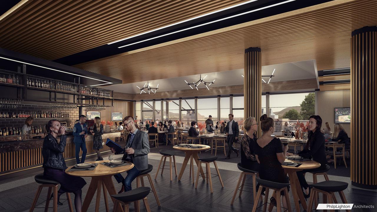 An artist’s impression of the renovations to be undertaken on the Derwent Entertainment Centre ahead of it hosting NBL basketball games. Picture: SUPPLIED