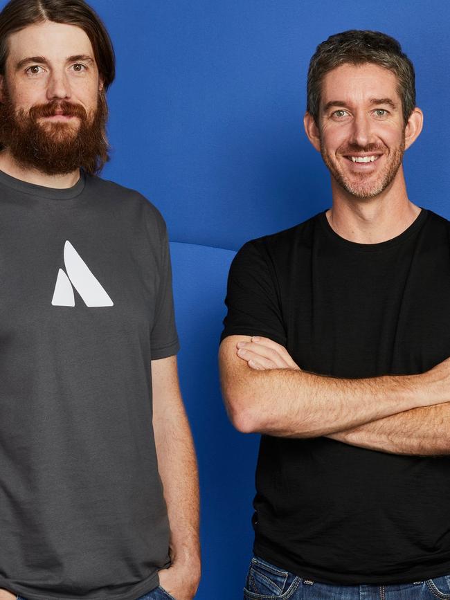 Atlassian co-CEOs Mike Cannon-Brookes and Scott Farquhar. Source: Supplied