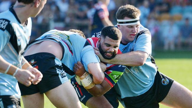 Willie Baker went over for the first try of the game. Picture: Leigh Jensen