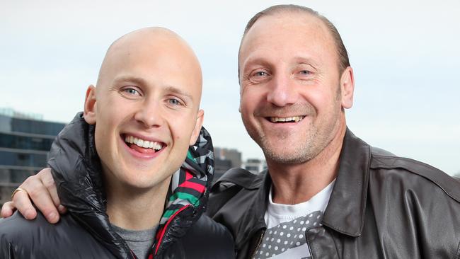 Gary Ablett Jr with his superstar dad Gary Ablett Sr in 2010. Picture: Alex Coppel