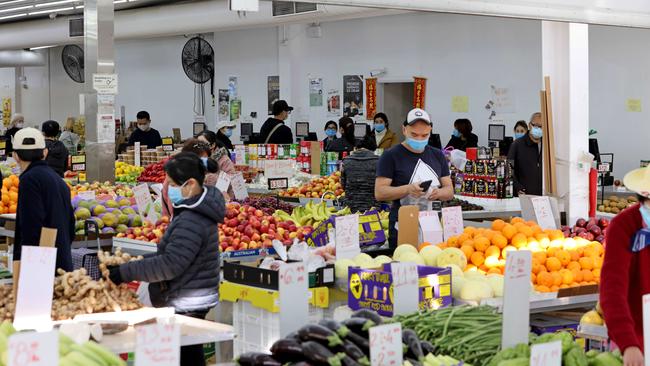 People out shopping in Bankstown. Picture: NCA NewsWire / Damian Shaw