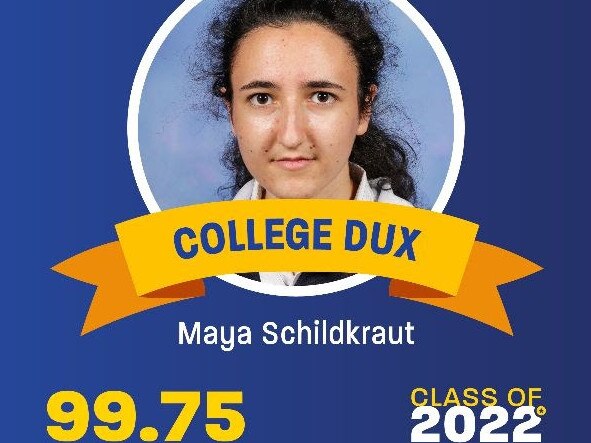 Maya Schildkraut was Bialik College dux. Picture: Supplied