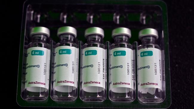 Vials of the AstraZeneca vaccine. Picture: AFP