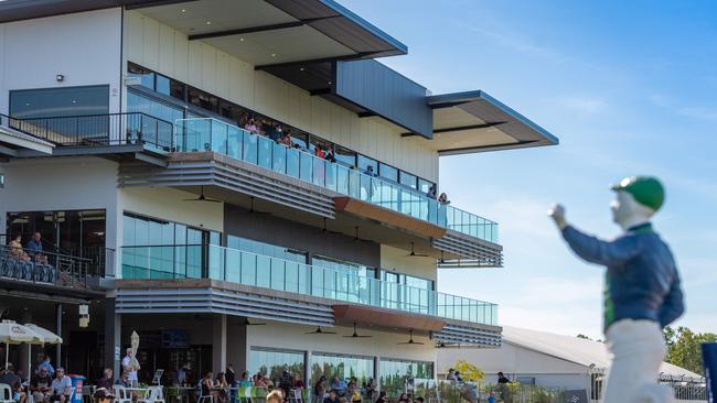 The controversial Darwin Turf Club grandstand has been the subject of months of scrutiny. Picture: Che Chorley