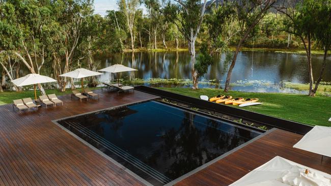 Pool deck at Mt Mulligan Lodge, Queensland.