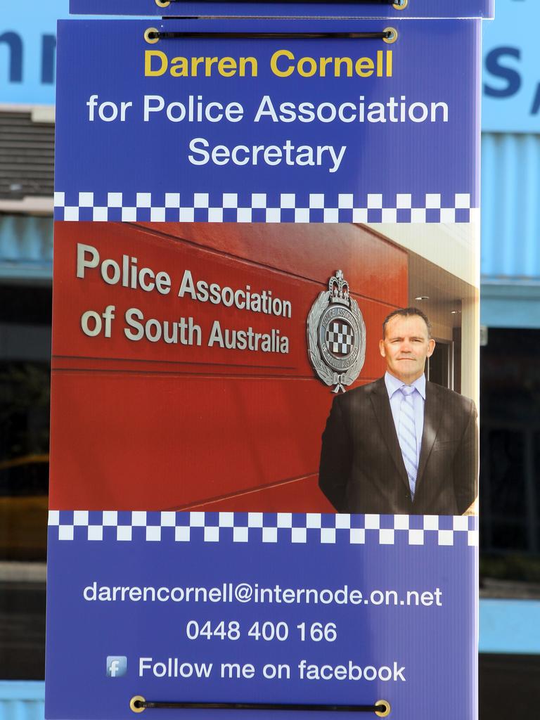 Chief Inspector Cornell was under internal investigation for allegedly conspiring with a female executive assistant, who later lost her job, to gain access to confidential documents related to an upcoming election in which he was running for union secretary. Picture: Simon Cross