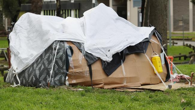 A Richmond resident expressed fears drugs were being used in the tent. Picture: David Crosling