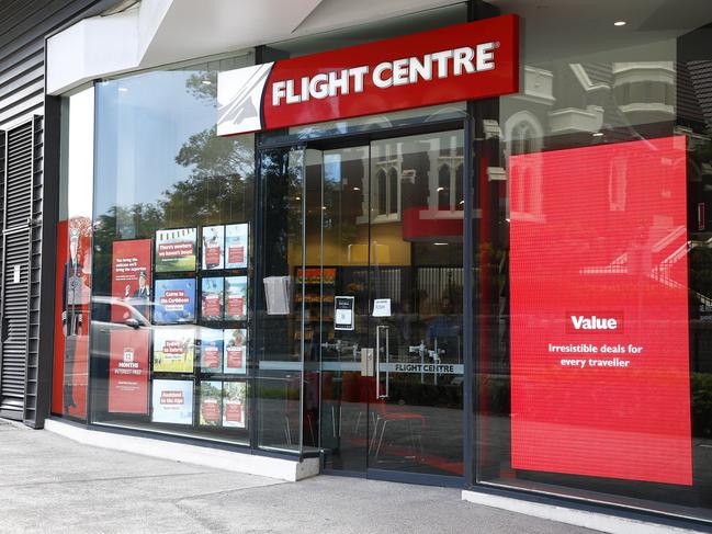 BRISBANE, AUSTRALIA - NewsWire Photos NOVEMBER 8, 2021: A general view of a Flight Centre outlet in Brisbane. Picture: NCA NewsWire/Tertius Pickard