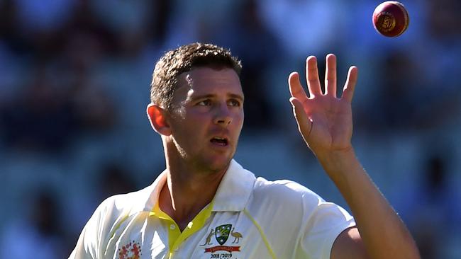 Josh Hazlewood has tinkered with his bowling action. Picture: AFP