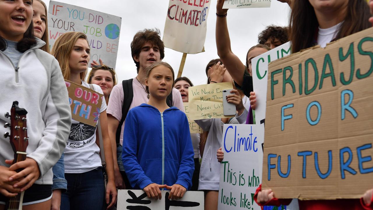 Young Swedish activist Greta Thunberg, 16, has mobilised the masses, starting a conversation about climate change. But what exactly is she trying to achieve? Picture: Nicholas Kamm/AFP.