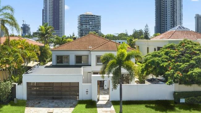 This five-bedroom house at 13 Seafarer Court, Surfers Paradise, is scheduled for auction in February.