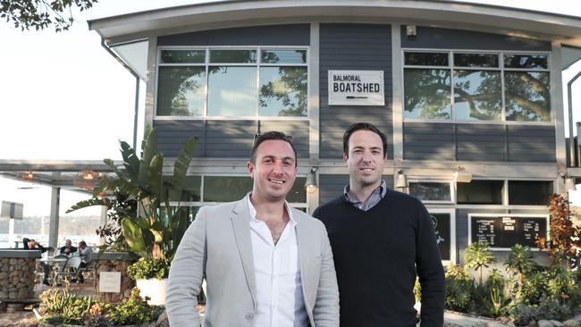 The Boathouse Group ownership syndicate members Jono and Ben Isaac who helped save the business after it faced a period of economic hardship last year. Picture: Ryan Osland