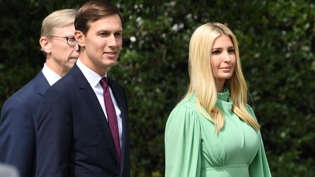 Jared Kushner with his wife Ivanka Trump who is also a senior adviser to the President. Picture: Saul Loeb/AFP