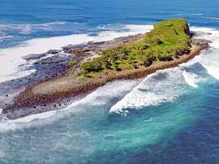 Drone photo of Old Woman Island. Picture: John Anderson