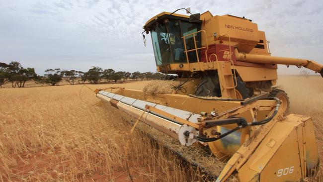 Racing rain: Carwarp's Barry McNabb was racing the weekend's rain on Friday which has delayed but not yet damaged the Victorian harvest. Picture: Glenn Milne.