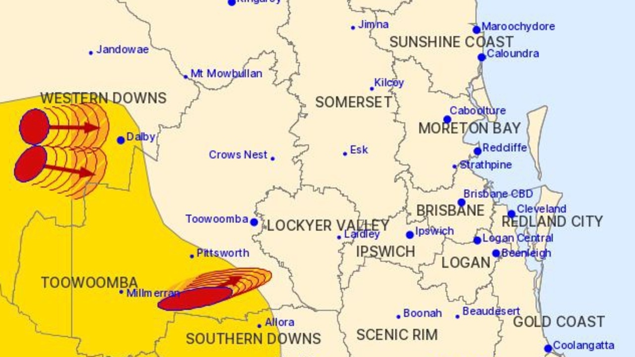 Severe storm warnings active as SEQ faces giant hail threat