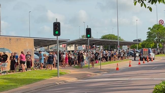 Hundreds of Territorians gathered outside of Palmerston Shopping Centre to claim a gift-card.