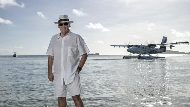 Lang Walker at his exclusive Fiji resort, Kokomo. Picture: Louie Douvis