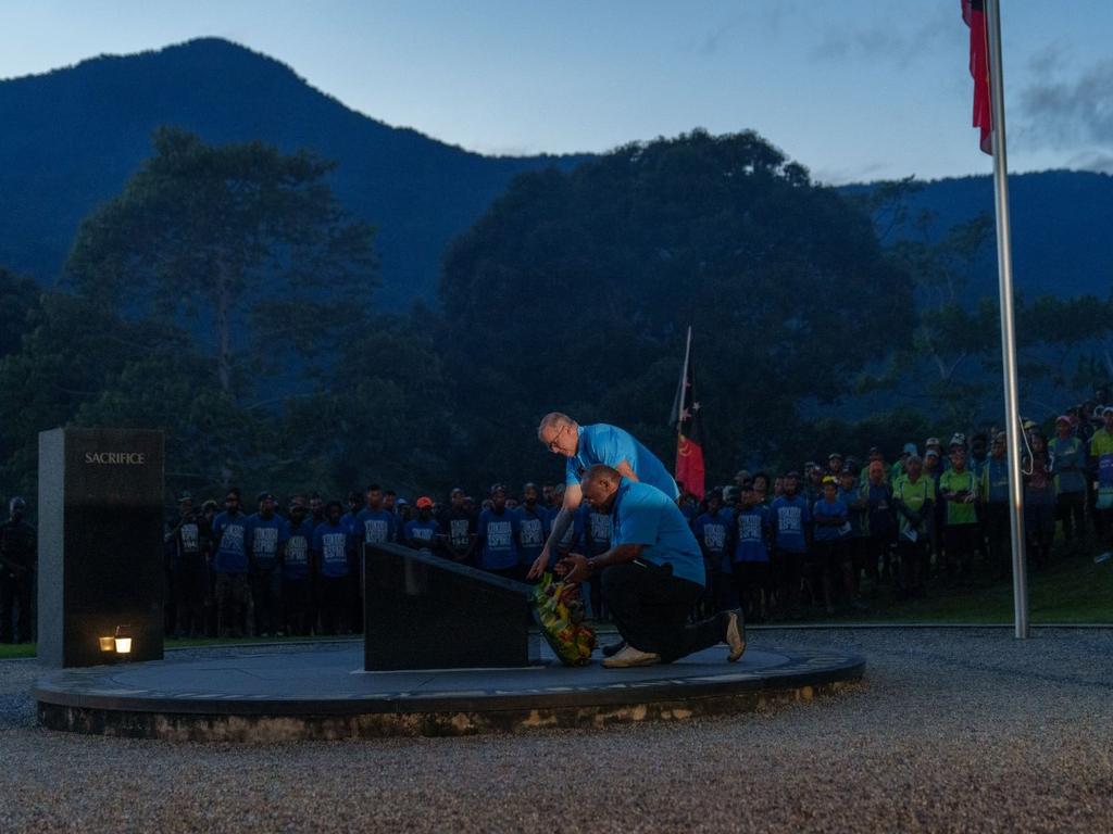 Prime Minister Anthony Albanese at the Isurava Memorial site in PNG. Picture: Supplied