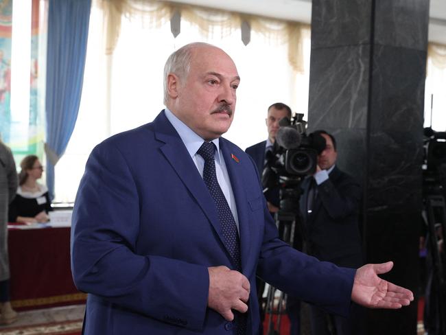 Belarus’ President Alexander Lukashenko in Minsk on February 27. Picture: AFP